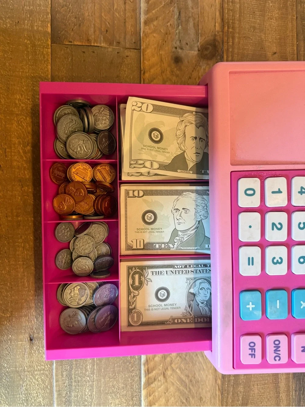 Kids Pink Play Cash Register Toy - Learning Resources